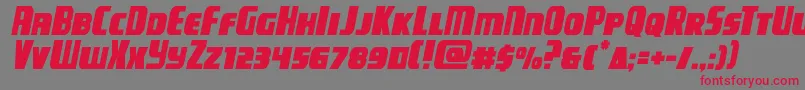 campjusticesemital Font – Red Fonts on Gray Background