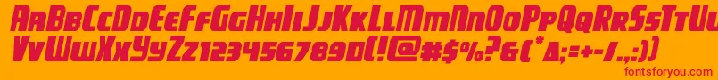 campjusticesemital Font – Red Fonts on Orange Background