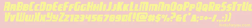 campjusticesemital Font – Yellow Fonts on Pink Background