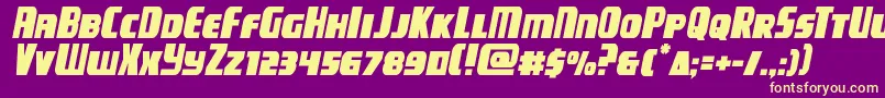 campjusticesemital Font – Yellow Fonts on Purple Background