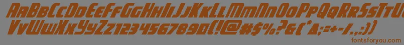 campjusticesuperital Font – Brown Fonts on Gray Background