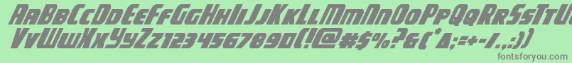 campjusticesuperital Font – Gray Fonts on Green Background