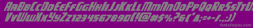 campjusticesuperital Font – Gray Fonts on Purple Background