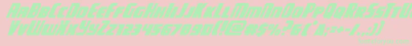 campjusticesuperital Font – Green Fonts on Pink Background