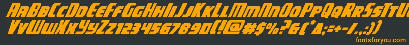 campjusticesuperital Font – Orange Fonts on Black Background