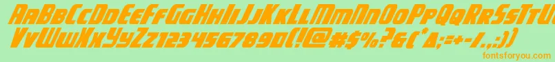 campjusticesuperital Font – Orange Fonts on Green Background