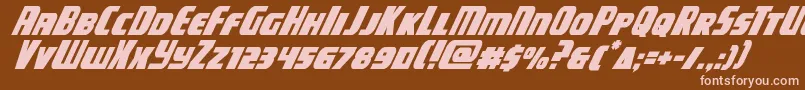 campjusticesuperital Font – Pink Fonts on Brown Background