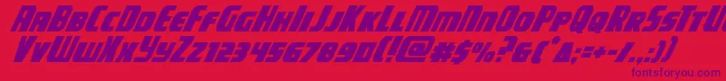 campjusticesuperital Font – Purple Fonts on Red Background