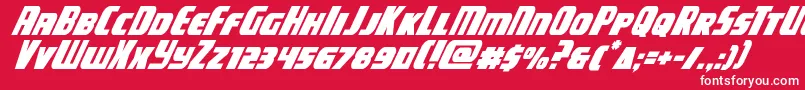 campjusticesuperital Font – White Fonts on Red Background