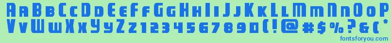 campjusticetitle Font – Blue Fonts on Green Background