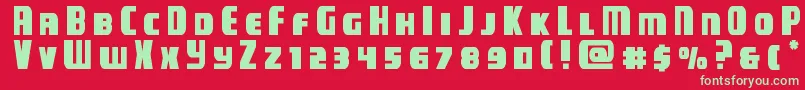 campjusticetitle Font – Green Fonts on Red Background