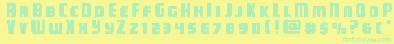 campjusticetitle Font – Green Fonts on Yellow Background