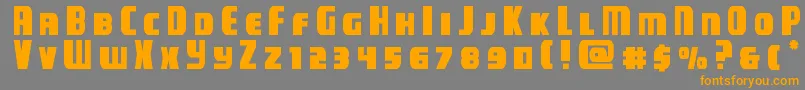 campjusticetitle Font – Orange Fonts on Gray Background