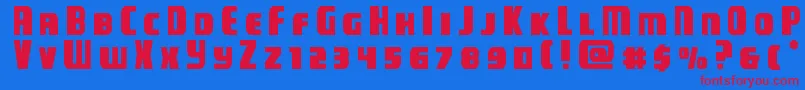 Шрифт campjusticetitle – красные шрифты на синем фоне