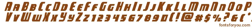 campjusticetitleital Font – Brown Fonts on White Background