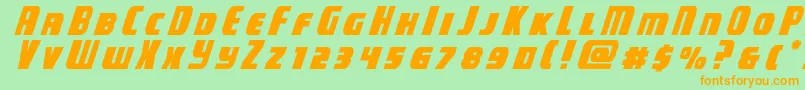 campjusticetitleital Font – Orange Fonts on Green Background