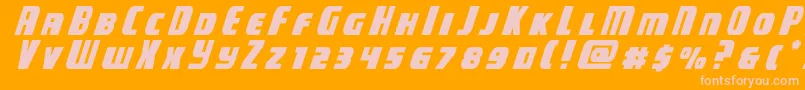 campjusticetitleital Font – Pink Fonts on Orange Background