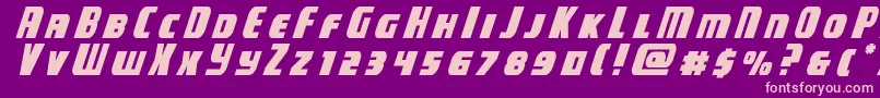 campjusticetitleital Font – Pink Fonts on Purple Background