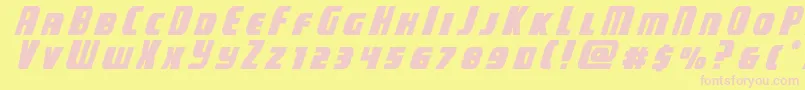 campjusticetitleital Font – Pink Fonts on Yellow Background