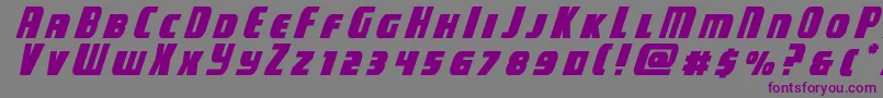 campjusticetitleital Font – Purple Fonts on Gray Background