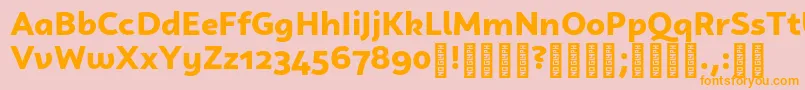 CampuniDemo Black Font – Orange Fonts on Pink Background