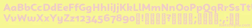 CampuniDemo Black Font – Pink Fonts on Yellow Background