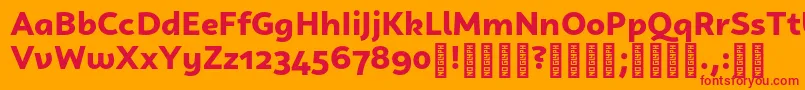 CampuniDemo Black Font – Red Fonts on Orange Background