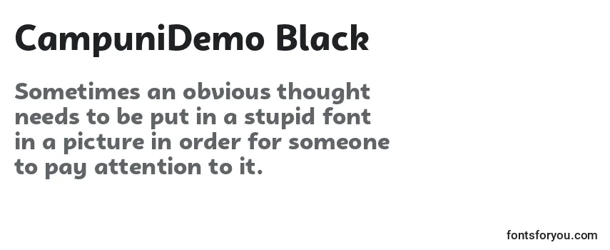 CampuniDemo Black Font