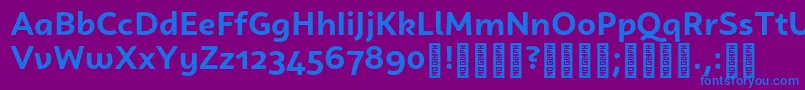 CampuniDemo Bold Font – Blue Fonts on Purple Background