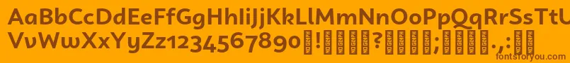 CampuniDemo Bold-Schriftart – Braune Schriften auf orangefarbenem Hintergrund