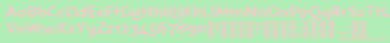 CampuniDemo Bold Font – Pink Fonts on Green Background