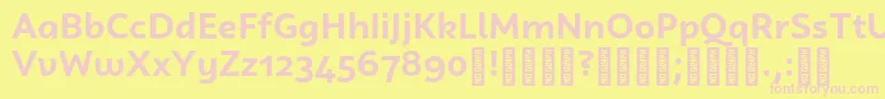 CampuniDemo Bold Font – Pink Fonts on Yellow Background