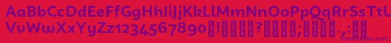 CampuniDemo Bold Font – Purple Fonts on Red Background