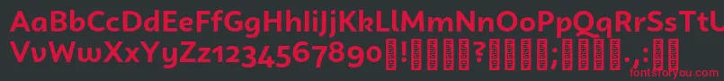 CampuniDemo Bold Font – Red Fonts on Black Background