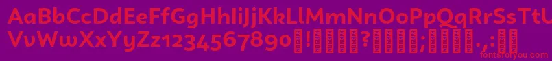 CampuniDemo Bold Font – Red Fonts on Purple Background