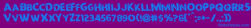 Redundeadrotate Font – Blue Fonts on Purple Background