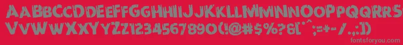 Redundeadrotate Font – Gray Fonts on Red Background