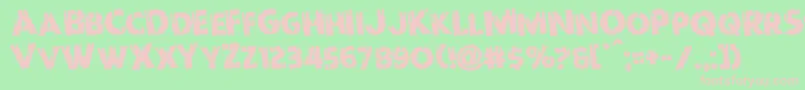 Saiba mais sobre a fonte Redundeadrotate Fonte Redundeadrotate – fontes rosa em um fundo verde