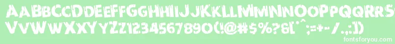 Redundeadrotate Font – White Fonts on Green Background