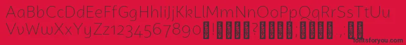 CampuniDemo ExtraLight Font – Black Fonts on Red Background