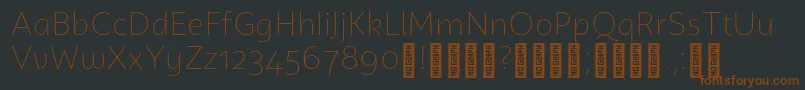 CampuniDemo ExtraLight Font – Brown Fonts on Black Background
