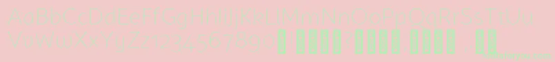 CampuniDemo ExtraLight Font – Green Fonts on Pink Background