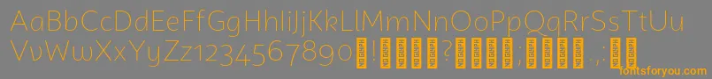 More about CampuniDemo ExtraLight Font CampuniDemo ExtraLight Font – Orange Fonts on Gray Background