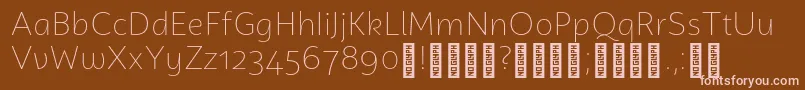 CampuniDemo ExtraLight Font – Pink Fonts on Brown Background