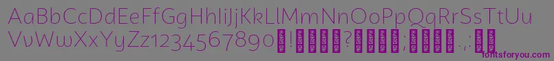 Шрифт CampuniDemo ExtraLight – фиолетовые шрифты на сером фоне