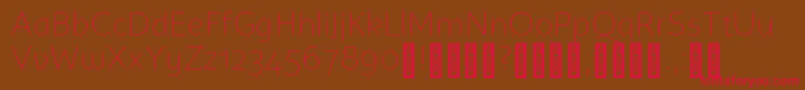 CampuniDemo ExtraLight Font – Red Fonts on Brown Background