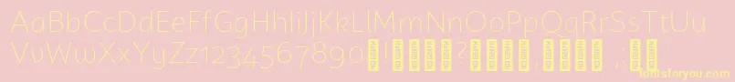 CampuniDemo ExtraLight Font – Yellow Fonts on Pink Background