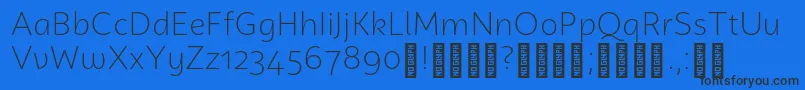 CampuniDemo Light Font – Black Fonts on Blue Background