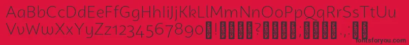 CampuniDemo Light Font – Black Fonts on Red Background