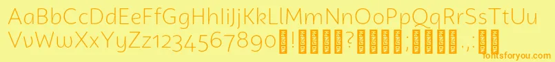 CampuniDemo Light Font – Orange Fonts on Yellow Background
